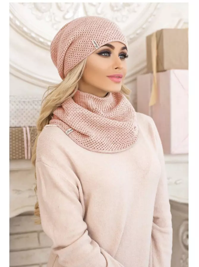 25 مدل کلاه و شال بافتنی دخترانه فانتزی 13