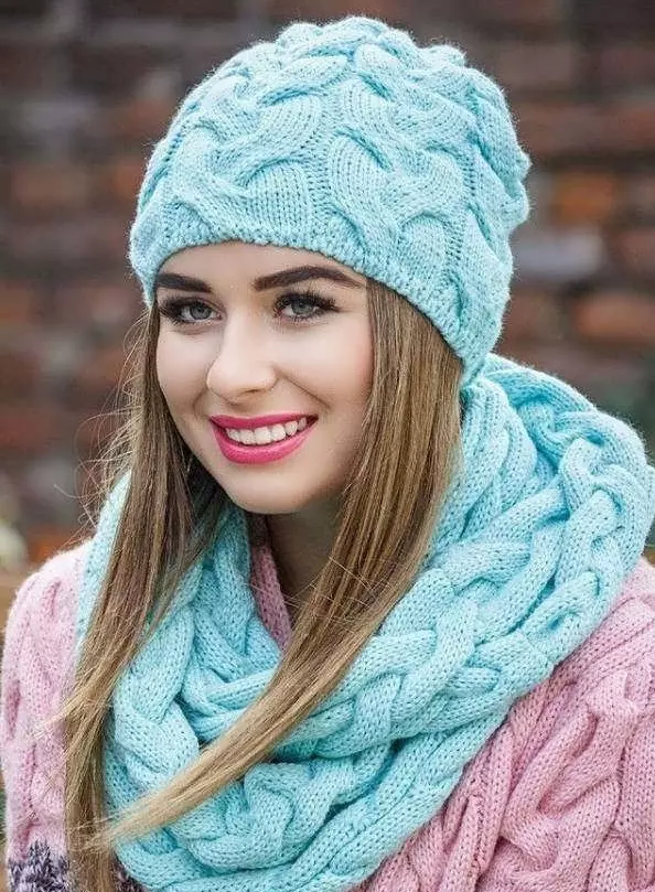 25 مدل کلاه و شال بافتنی دخترانه فانتزی 20