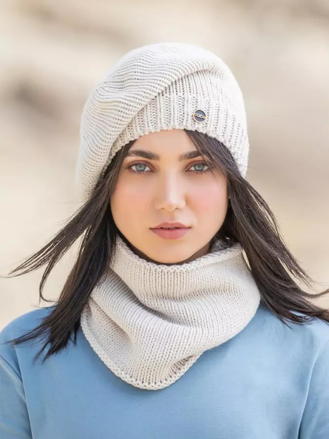 25 مدل کلاه و شال بافتنی دخترانه فانتزی 31