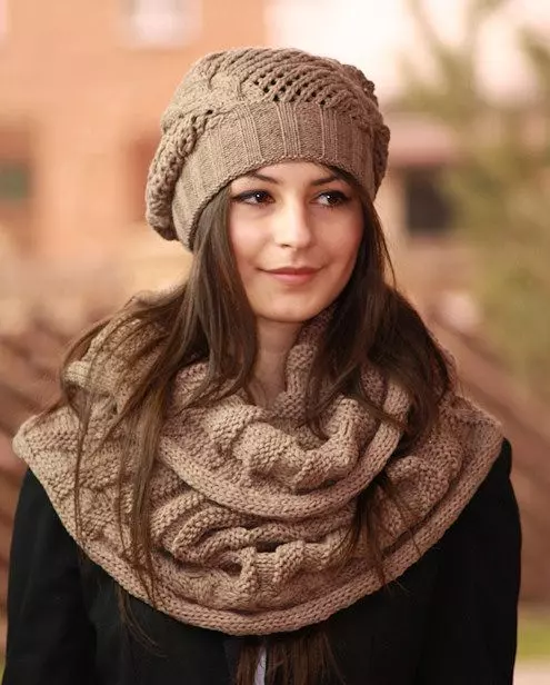 25 مدل کلاه و شال بافتنی دخترانه فانتزی 33