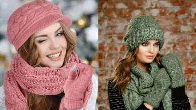 25 مدل کلاه و شال بافتنی دخترانه فانتزی