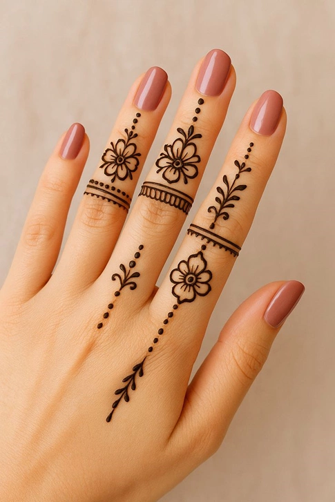 طرح حنا روی دست دخترانه 11