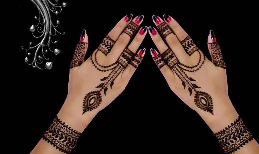طرح حنا روی دست دخترانه 16