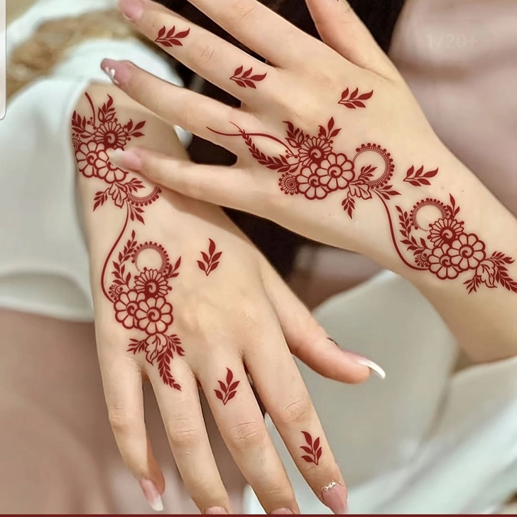 طرح حنا روی دست دخترانه 23