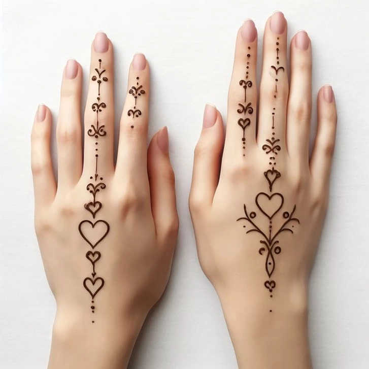 طرح حنا روی دست دخترانه 31