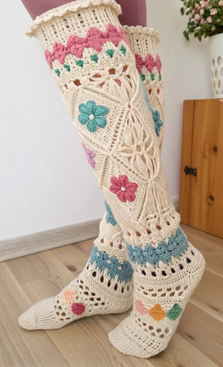 مدل جوراب بافتنی زنانه 12