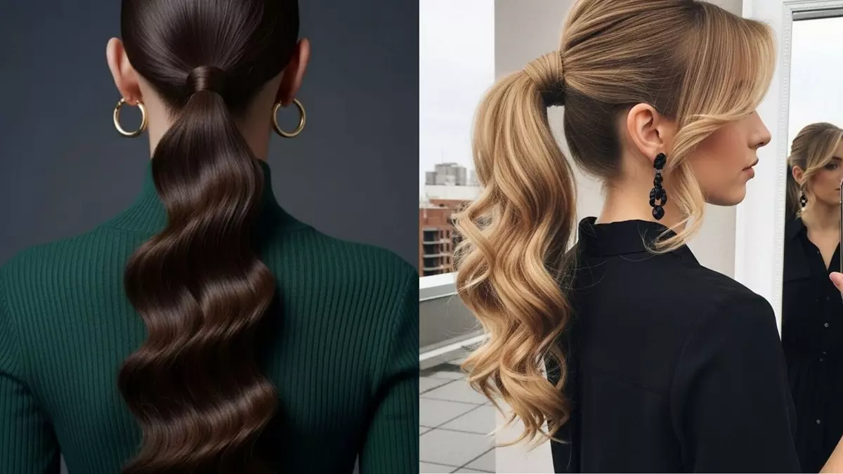 مدل موی دم اسبی شیک برای عروسی