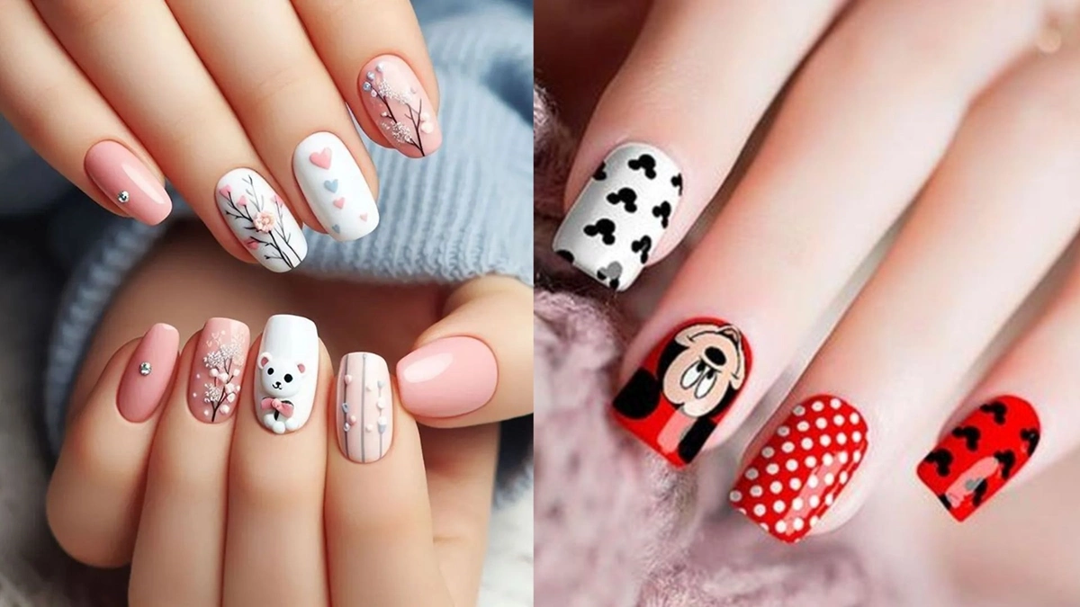 مدل ژلیش ناخن عروسکی فانتزی