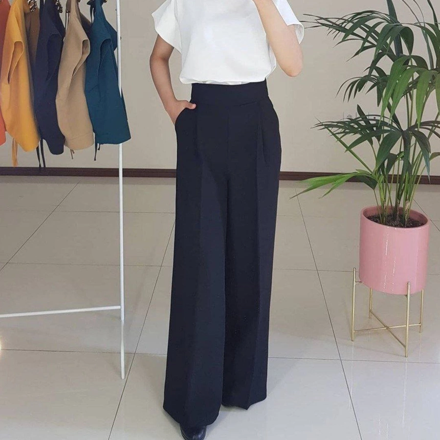 مدل شلوار پارچه ای گشاد 7