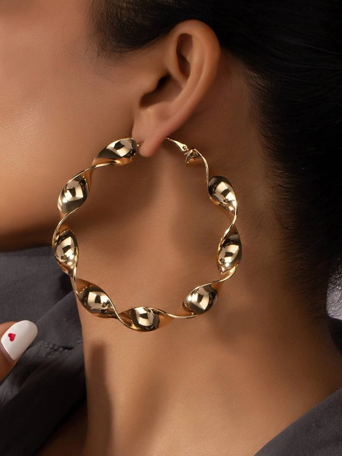 مدل گوشواره حلقه ای بزرگ 14