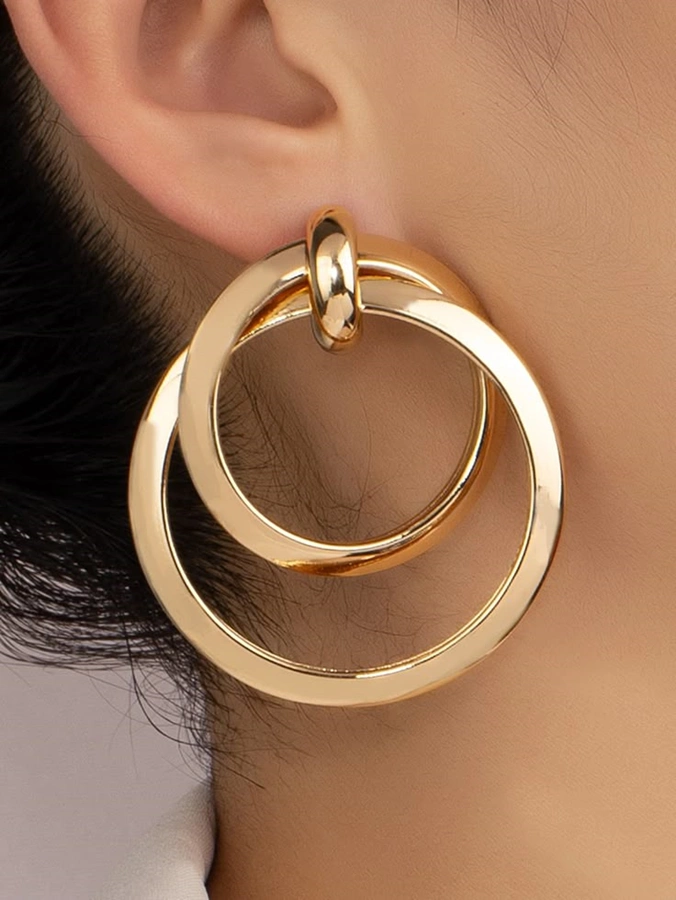مدل گوشواره حلقه ای بزرگ 18