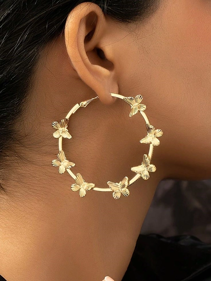 مدل گوشواره حلقه ای بزرگ 22