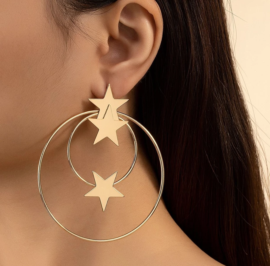 مدل گوشواره حلقه ای بزرگ 4