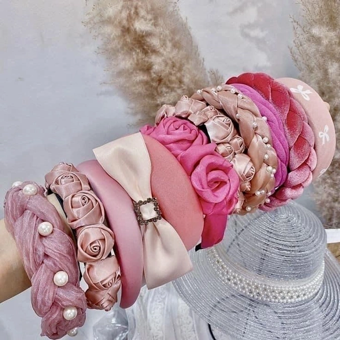 مدل تل سر پهن پارچه ای 24