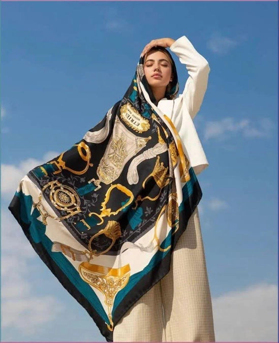 مدل روسری ابریشمی قواره بلند 23
