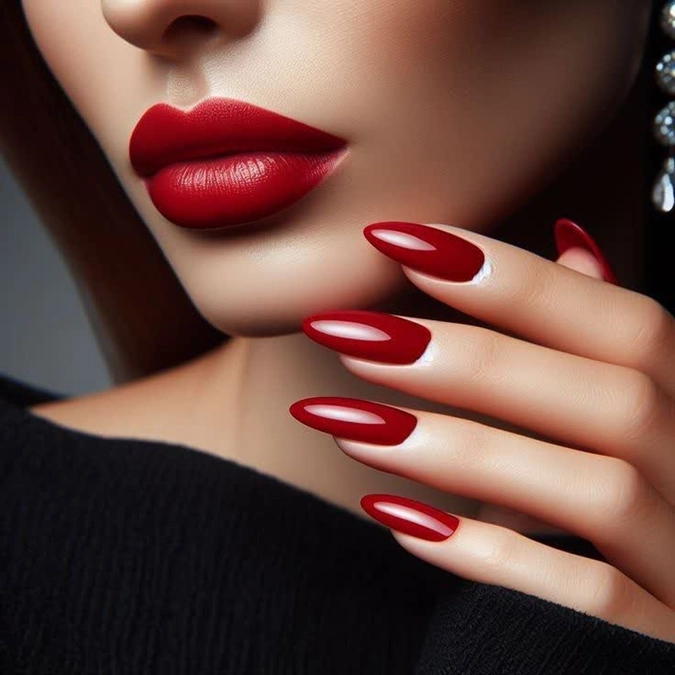 مدل رژ لب قرمز و مخملی 1