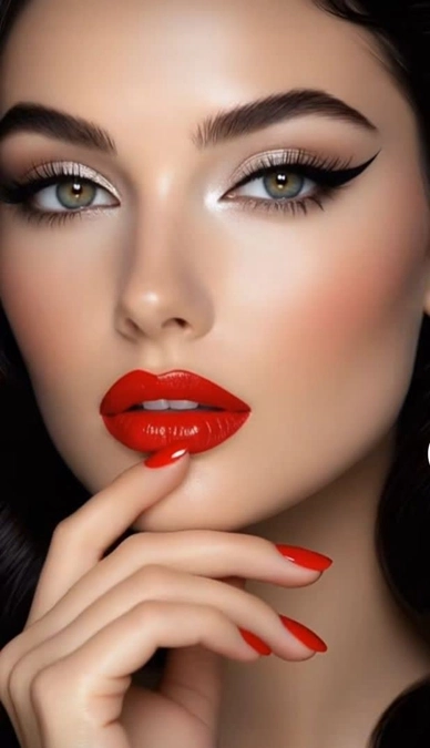 مدل رژ لب قرمز و مخملی 11