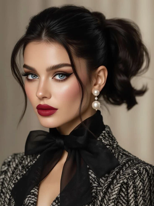 مدل رژ لب قرمز و مخملی 13