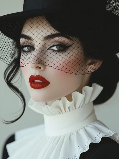 مدل رژ لب قرمز و مخملی 15