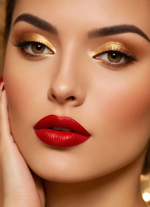 مدل رژ لب قرمز و مخملی 16