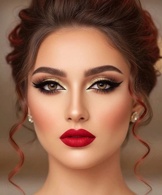 مدل رژ لب قرمز و مخملی 20