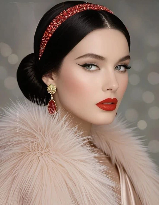 مدل رژ لب قرمز و مخملی 22