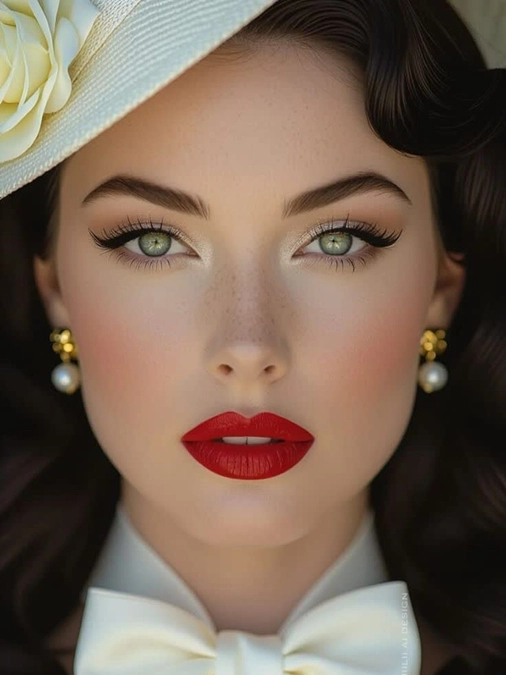 مدل رژ لب قرمز و مخملی 23