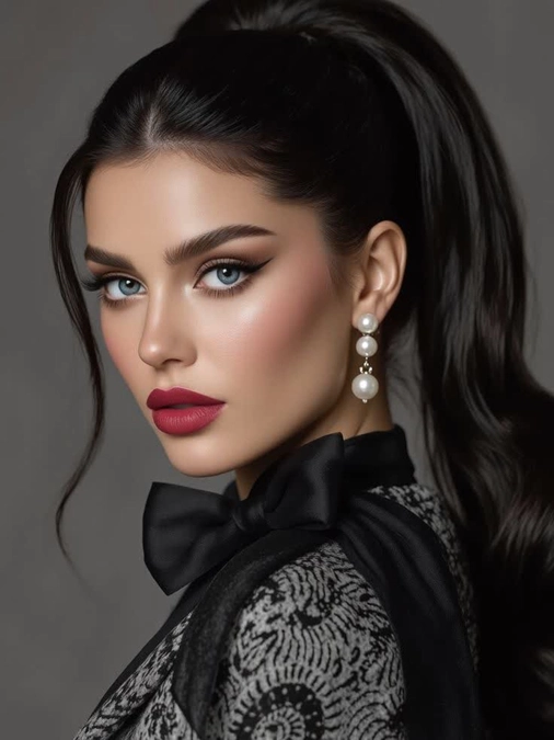 مدل رژ لب قرمز و مخملی 25