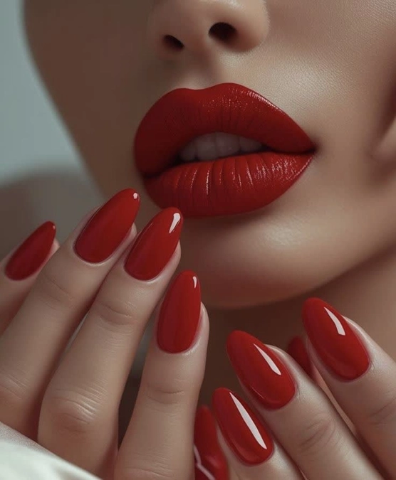 مدل رژ لب قرمز و مخملی 4
