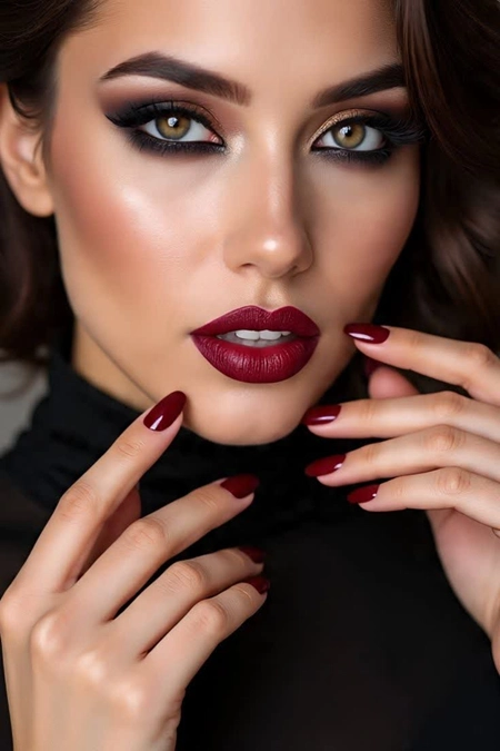 مدل رژ لب قرمز و مخملی 7