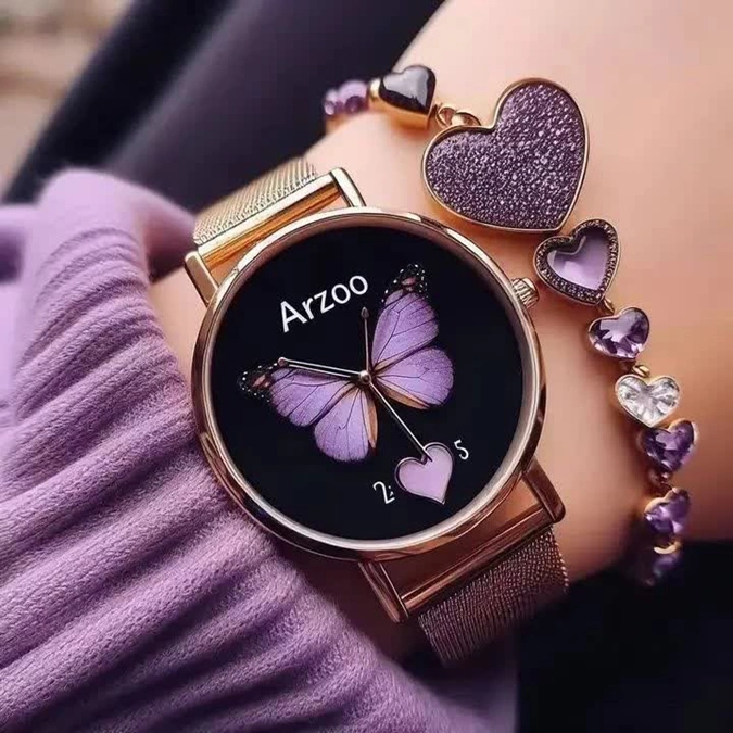 مدل ساعت مچی صفحه رنگی زنانه 8
