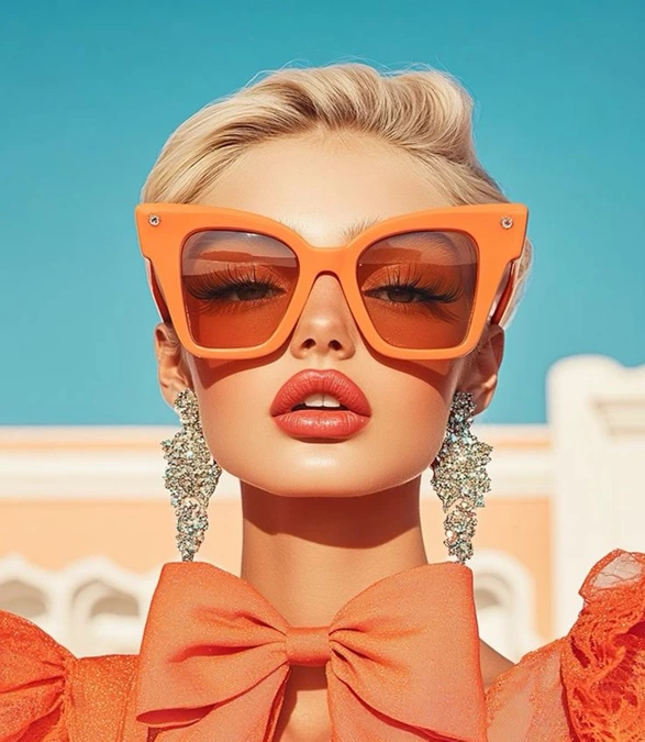 مدل عینک افتابی شیشه رنگی 8
