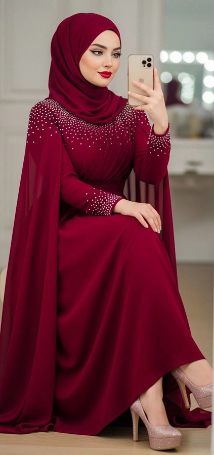 مدل مانتو عبایی خلیجی 8