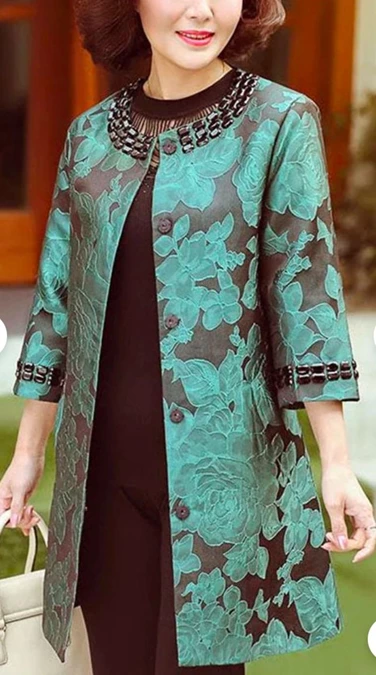 مدل مانتو کتی ژاکارد 18