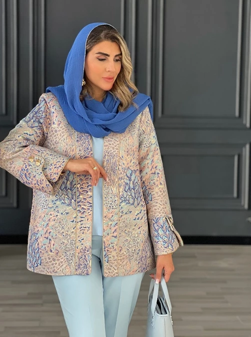 مدل مانتو کتی ژاکارد 19
