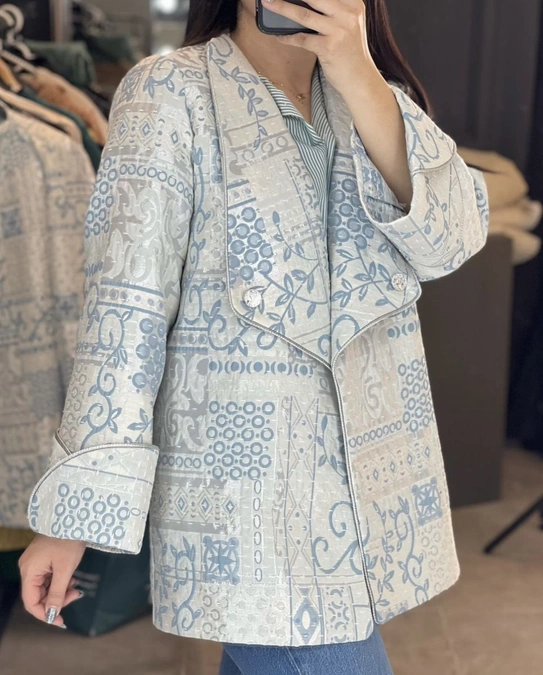مدل مانتو کتی ژاکارد 22