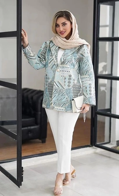 مدل مانتو کتی ژاکارد 24