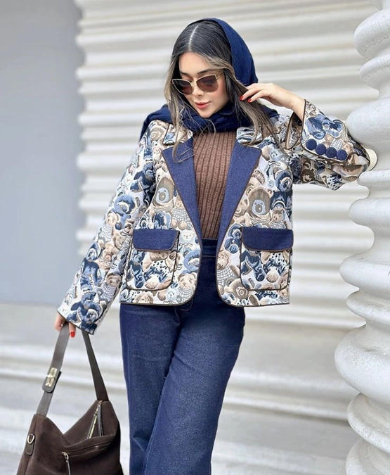 مدل مانتو کتی ژاکارد 3