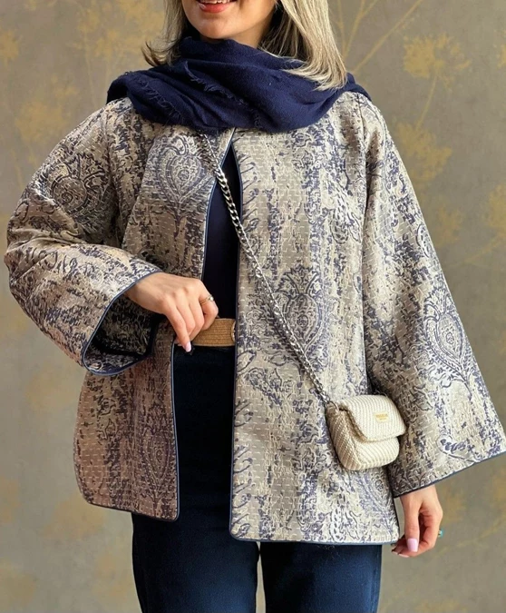 مدل مانتو کتی ژاکارد 9
