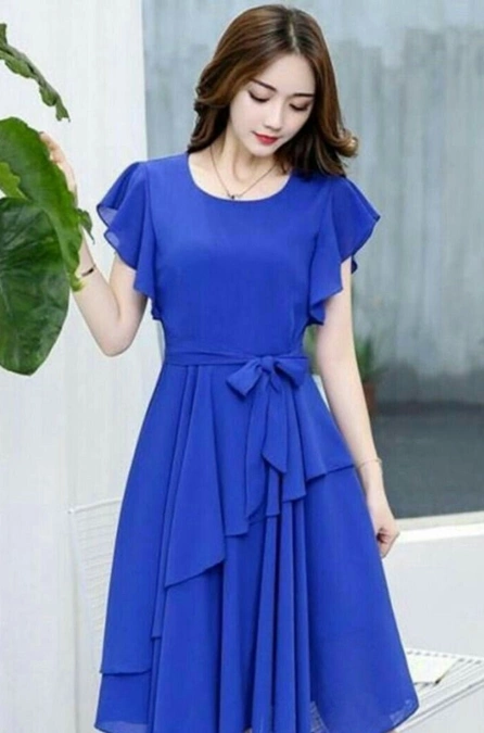 مدل پیراهن حریر چند لایه 18