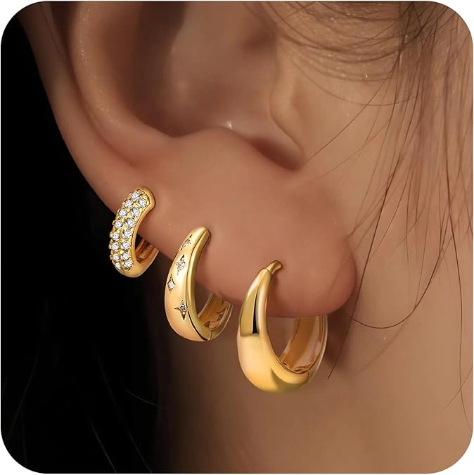 مدل گوشواره طلا لاله گوش 11