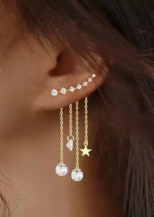 مدل گوشواره طلا لاله گوش 19