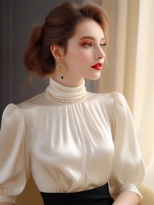 مدل یقه اسکی و لباس یقه بسته 14