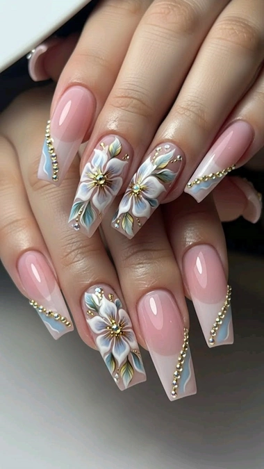 مدل دیزاین ناخن برجسته 18
