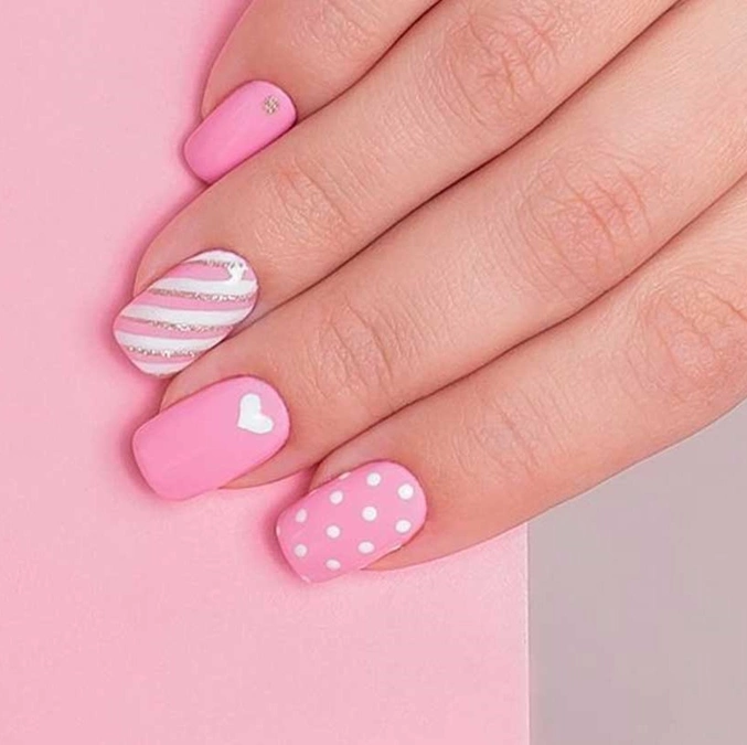 مدل ژلیش ناخن کوتاه 25