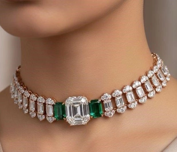 مدل گردنبد چوکر نگین دار 17