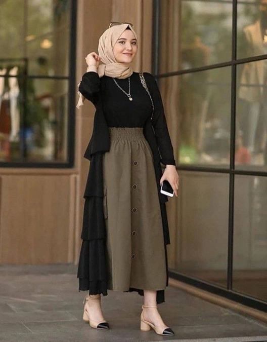 استایل با دامن بلند 22