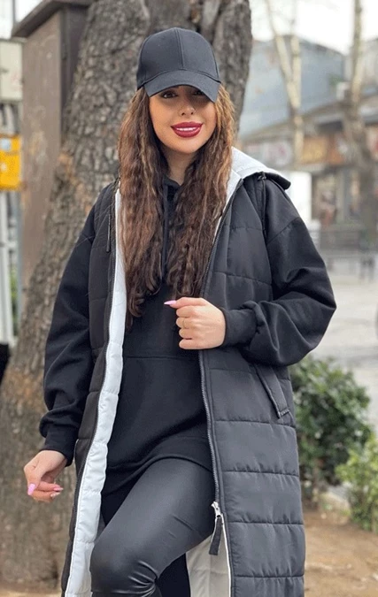 استایل با هودی مشکی دخترانه 16