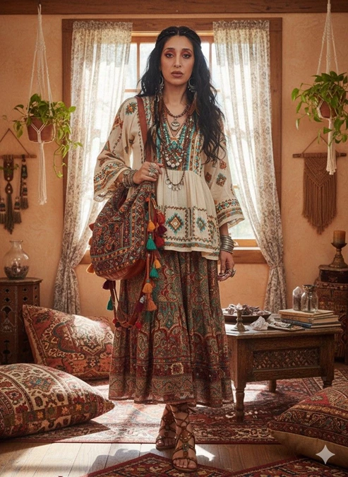 استایل بوهو دخترانه 21