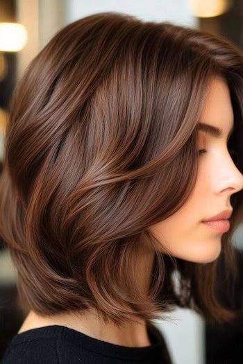 رنگ موی فندقی و نسکافه‌ ای 5